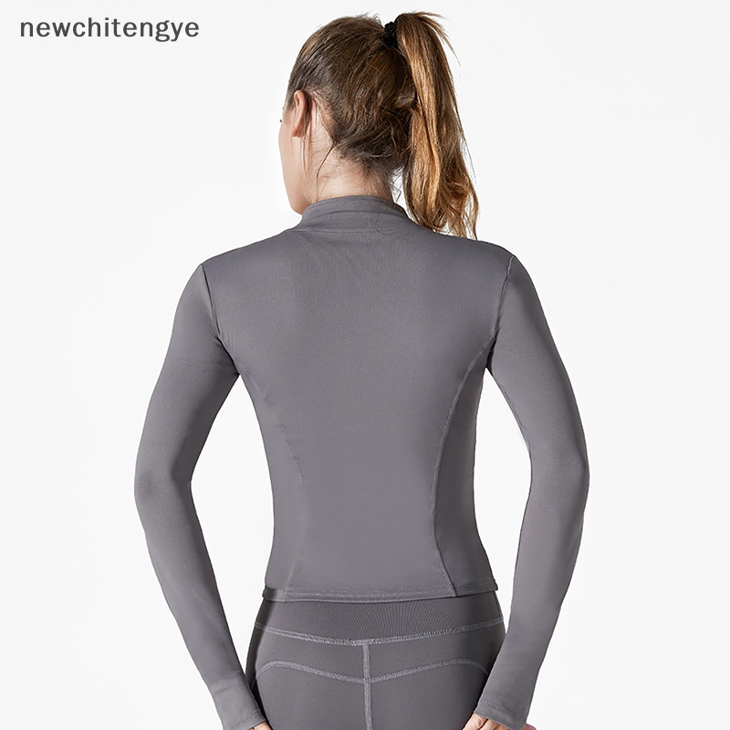 Áo Thun Yoga Tay Dài Có Khóa Kéo Thời Trang Cho Nữ