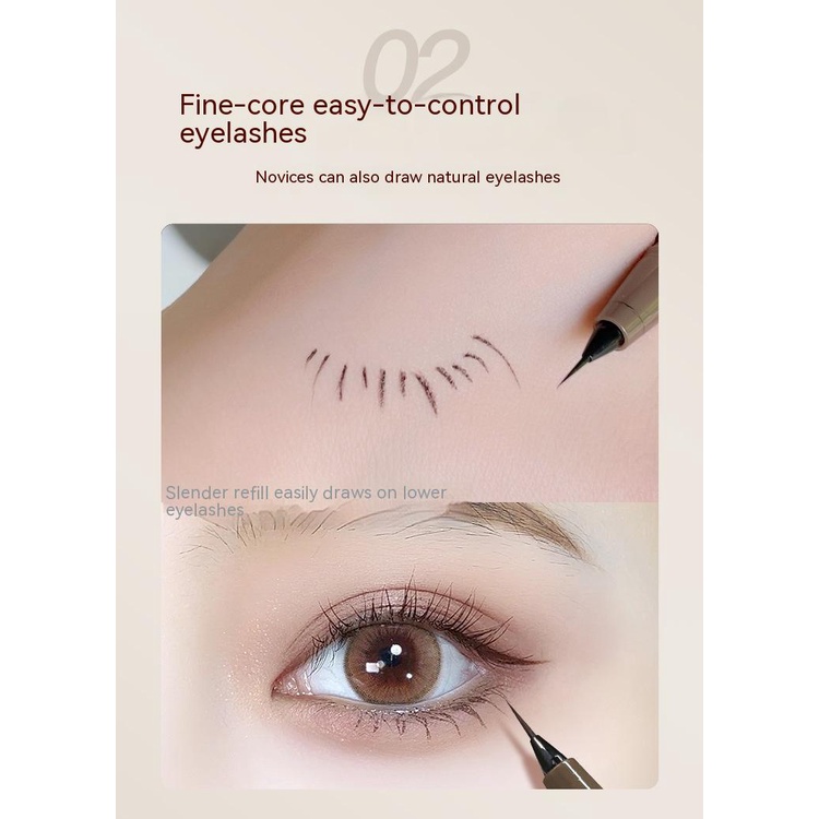 Bút Kẻ Mắt GECOMO Siêu Mịn Nhanh Khô Chống Thấm Nước Và Mồ Hôi Lâu Trôi Không Nhòe 4 Màu Tùy Chọn