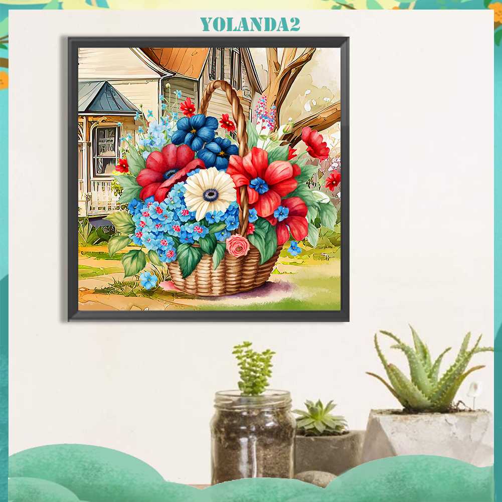 Tranh Đính Đá Kim Cương Toàn Bộ 5D DIY Hình Vẽ Hoa Trang Trí Nhà Cửa