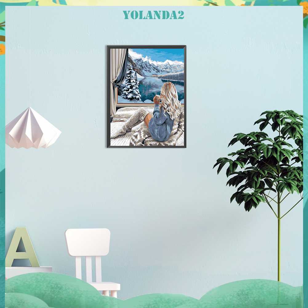 Tranh Đính Đá Kim Cương Toàn Bộ 5D DIY Hình Vẽ Cô Gái Trang Trí Nhà Cửa