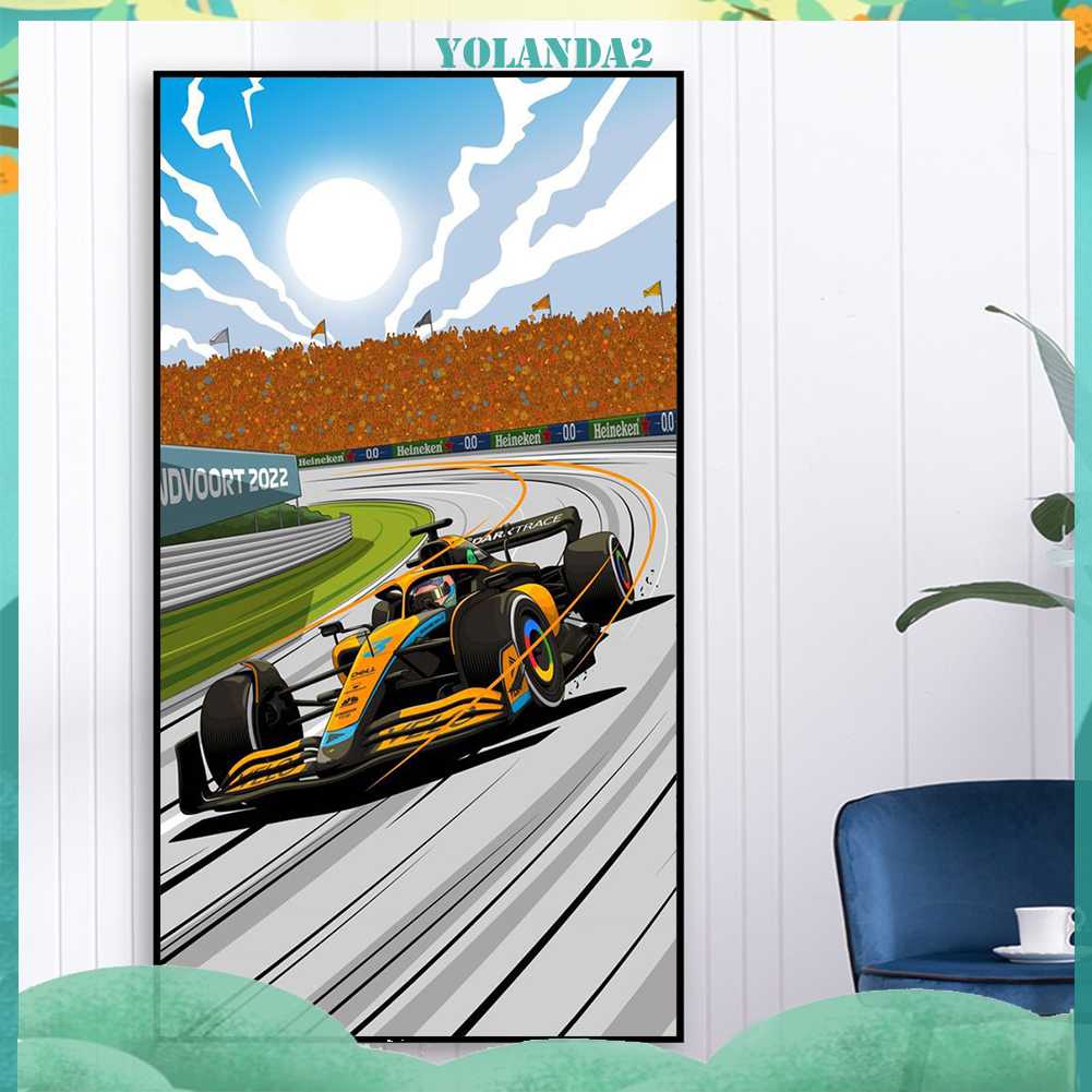 Tranh Đính Đá Kim Cương Toàn Bộ 5D DIY Hình Vẽ Đua Xe