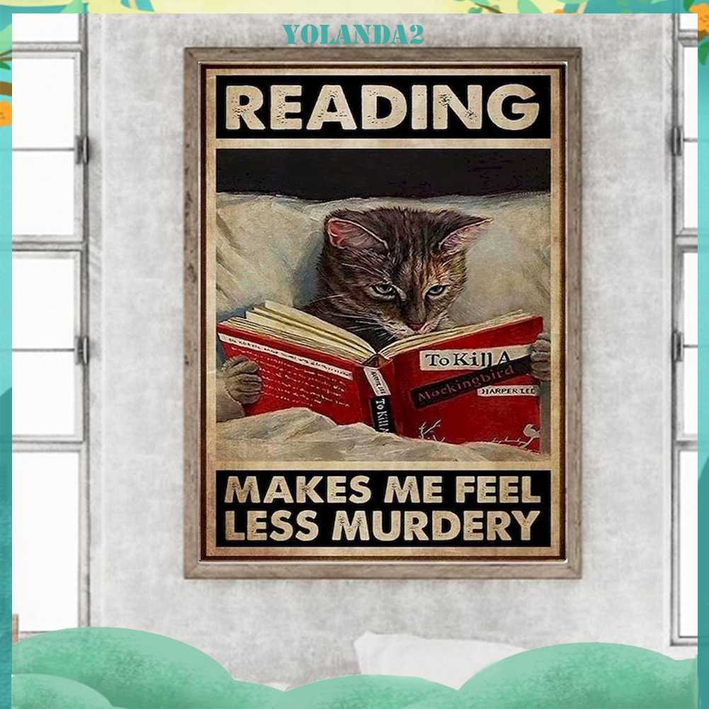 Tranh Đính Đá Kim Cương Toàn Bộ 5D DIY Hình Vẽ Mèo Trang Trí Nhà Cửa