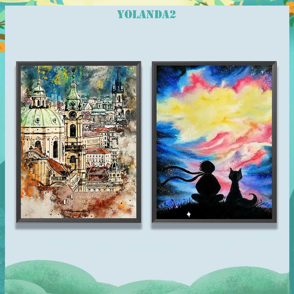 Tranh Đính Đá Kim Cương Toàn Bộ 5D DIY Hình Vẽ Phong Cảnh Trang Trí Nhà Cửa