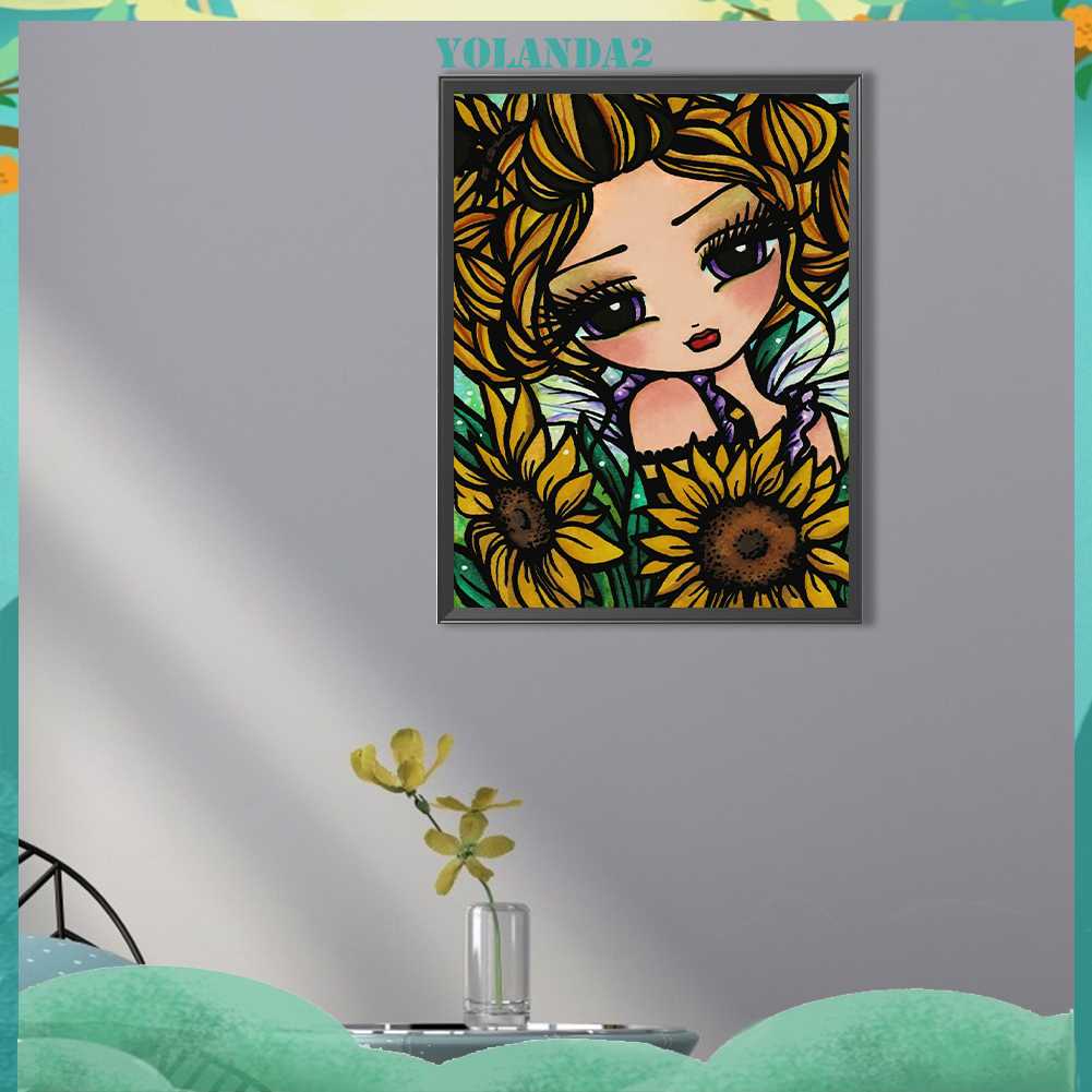 Tranh Đính Đá Kim Cương Toàn Bộ 5D DIY Hình Vẽ Cô Gái Trang Trí Nhà Cửa