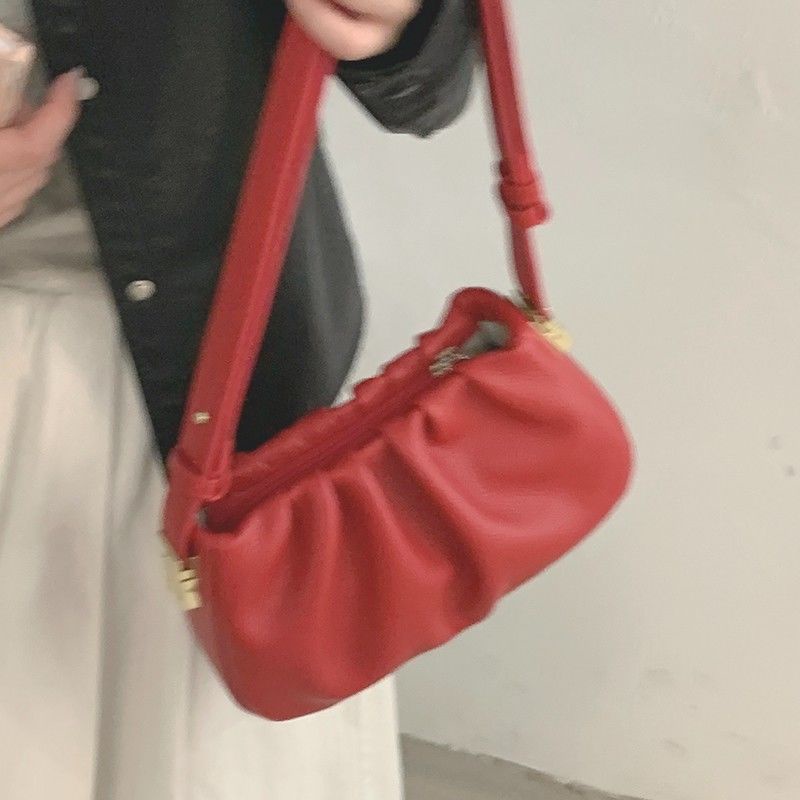 Túi Xách Xếp Ly Hình Đám Mây Thời Trang Xu Hướng Pháp Cho Nữ Sinh