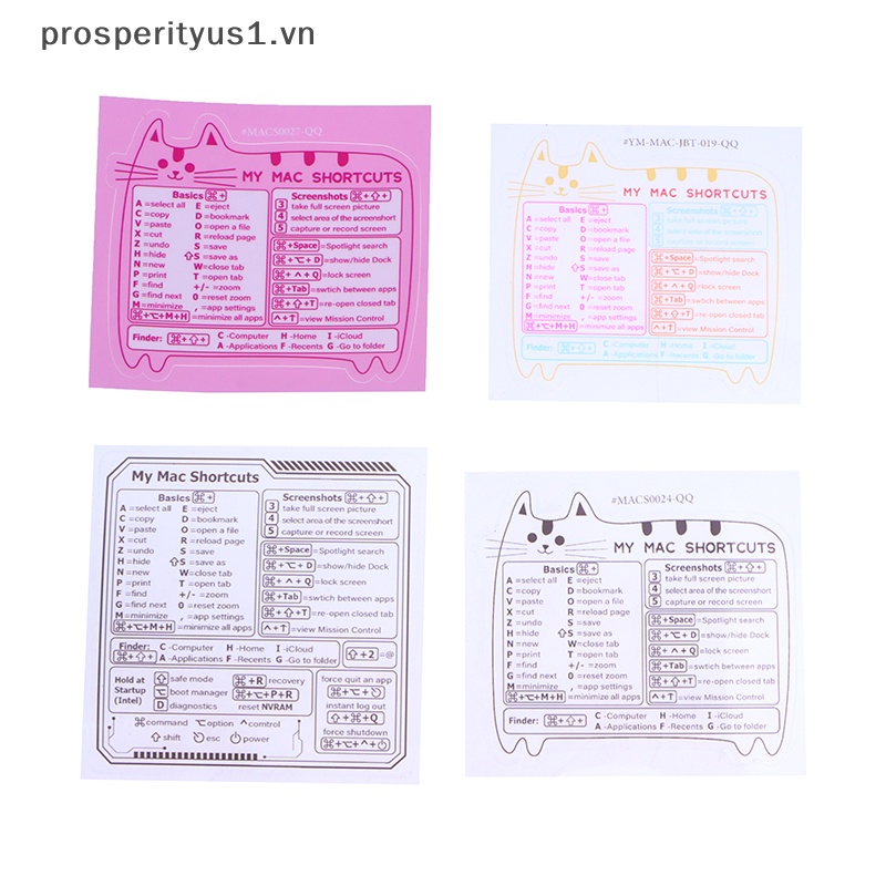 [prosperityus1] Miếng Dán Bàn Phím Tắt Máy Tính Tự Dính Cho Windows PC Laptop