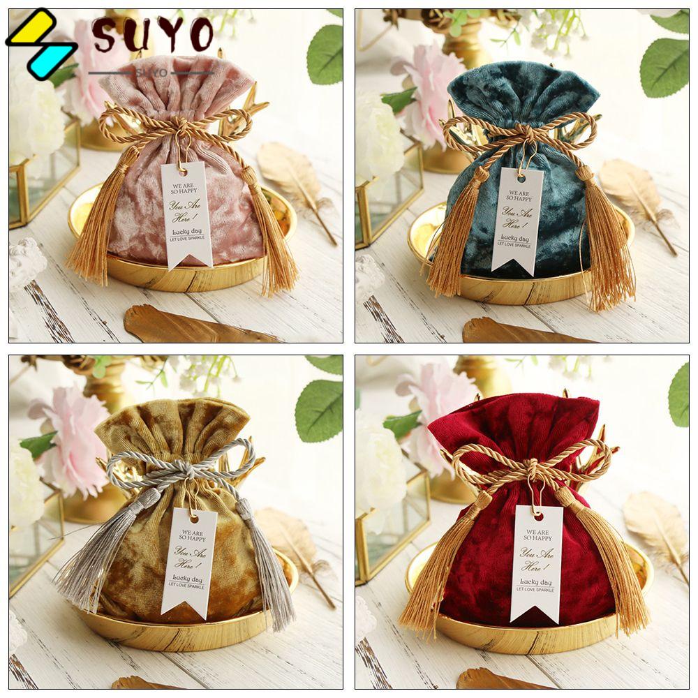 Suyo Túi Dây Rút Phối Tua Rua Thời Trang