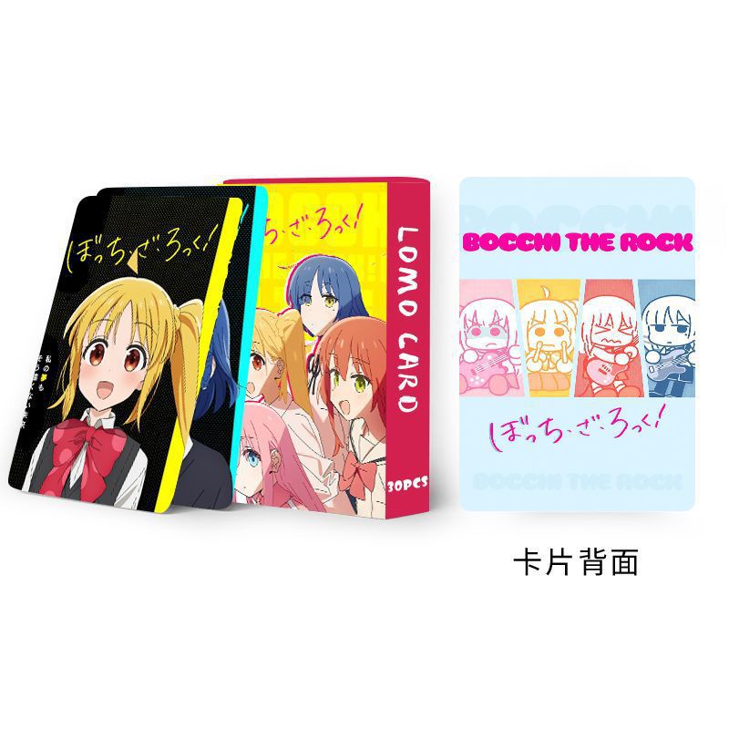 Bocchi THE ROCK! Set 30 Tấm Thẻ Ảnh Lomo Hai Mặt In Hình Thần Tượng