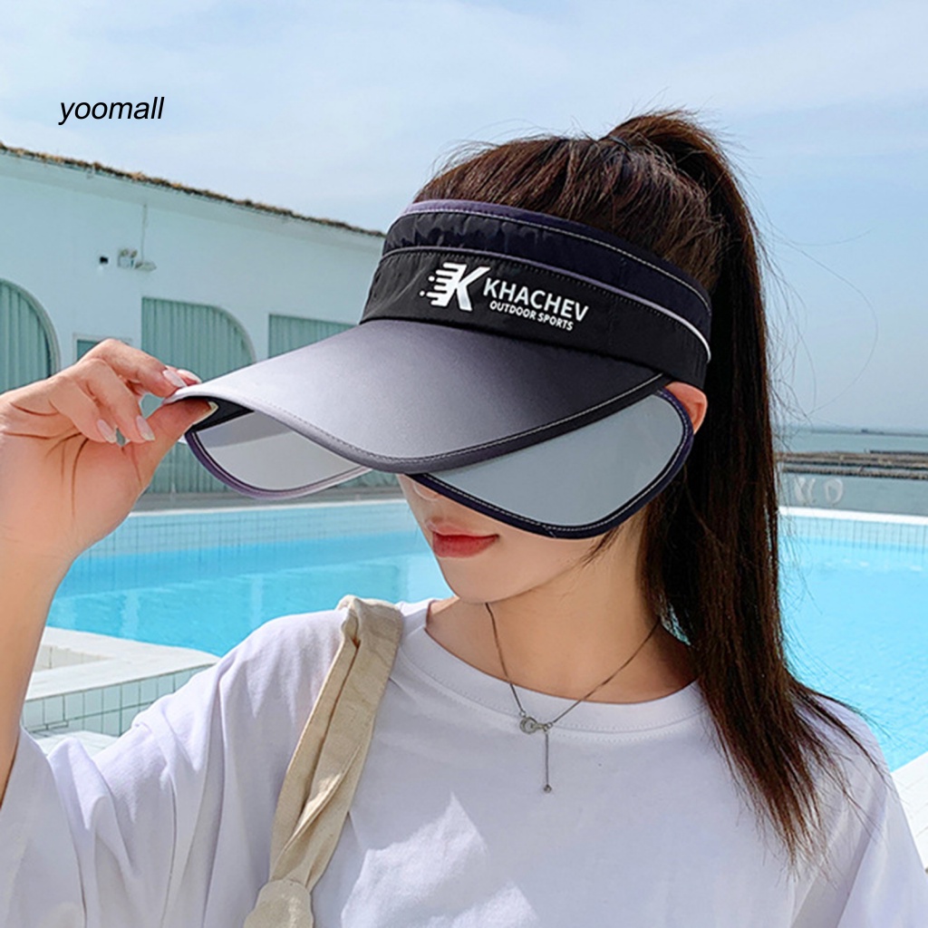 Mũ Vành Rộng Hở Chóp Có Khóa Điều Chỉnh Được Thêu Chữ Thời Trang Mùa Hè