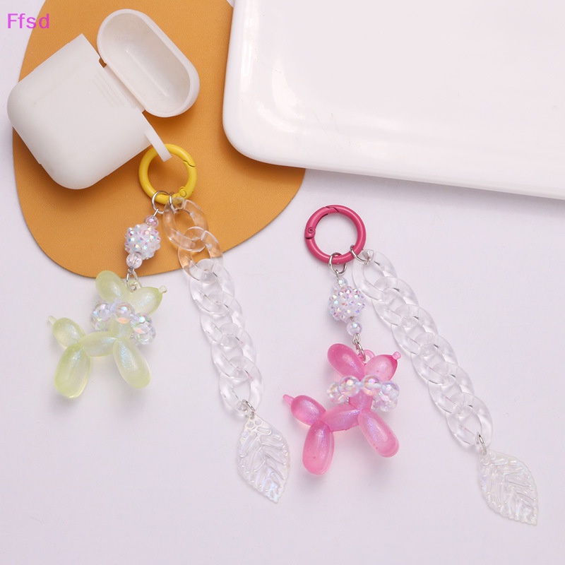 {Ffsd} Phụ Kiện Móc Khóa Điện Thoại Di Động Hình Chú Chó Lá Bong Bóng Nổi Thời Trang Sáng Tạo Vui Nhộn * Bán Chạy