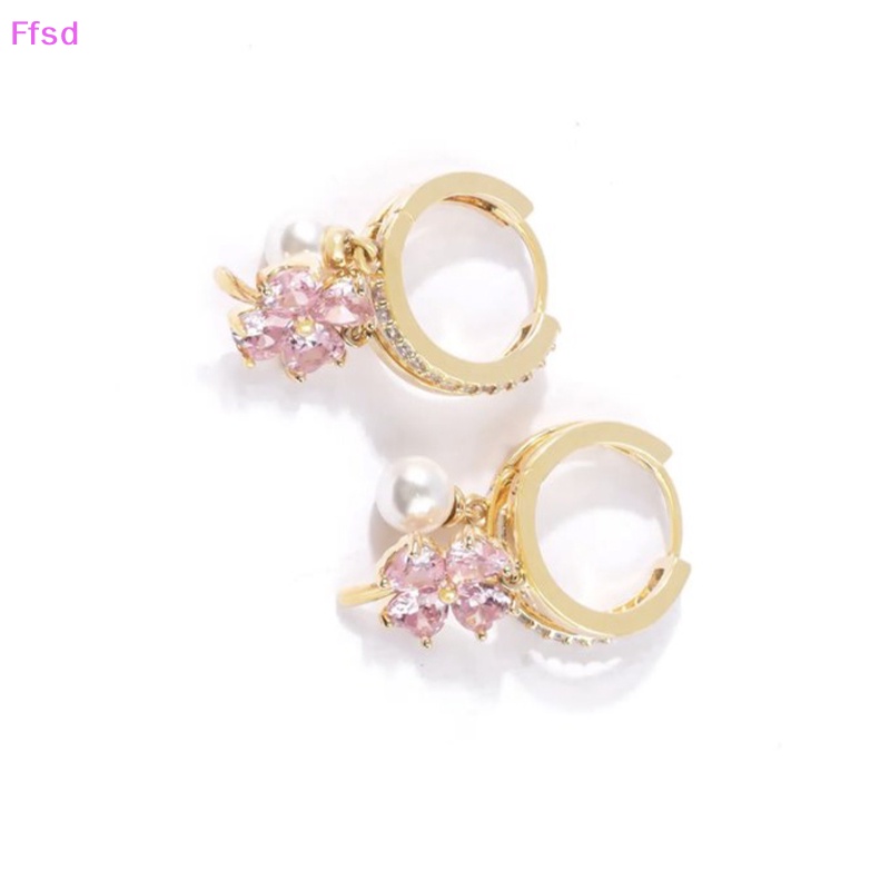 {Ffsd} Bông Tai Hoa Bốn Lá Đính Ngọc Trai Sang Trọng Nhẹ Nhàng Thời Trang Cá TíNh Cho Nữ * Hàng Bán Chạy