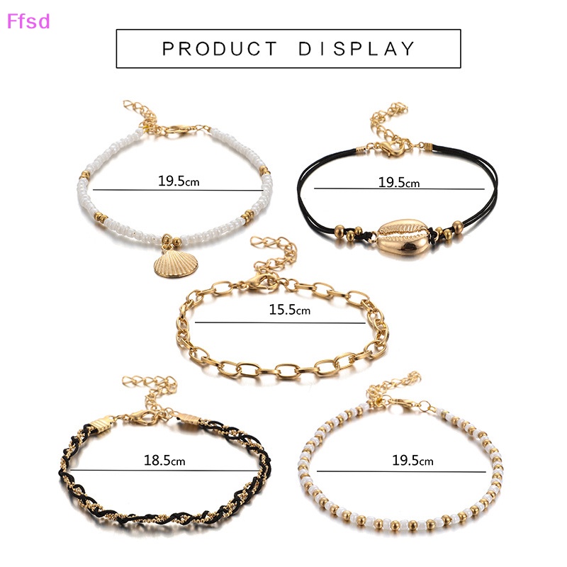 {Ffsd} Hàng Bán Chạy 5 Lắc Chân Nhiều Lớp Đính Vỏ Sò Thời Trang Đi Biển Mùa Hè Cho Nữ