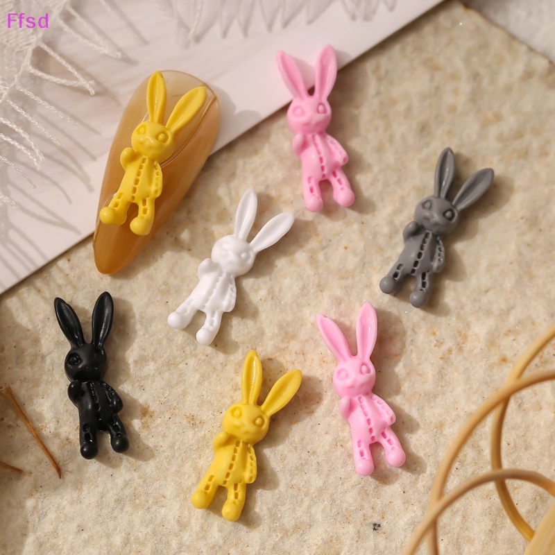 {Ffsd} Set 50 Phụ Kiện Trang Sức Móng Tay Thỏ Hồng Dễ Thương Nổi Tiếng Trên Mạng Đám Cưới * Bán Chạy