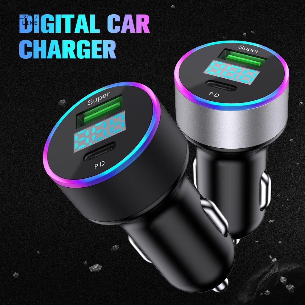 Tẩu Sạc Nhanh Hai Cổng USB 3.0 20W Hiển Thị LED Cho Điện Thoại SHOPCYC3374