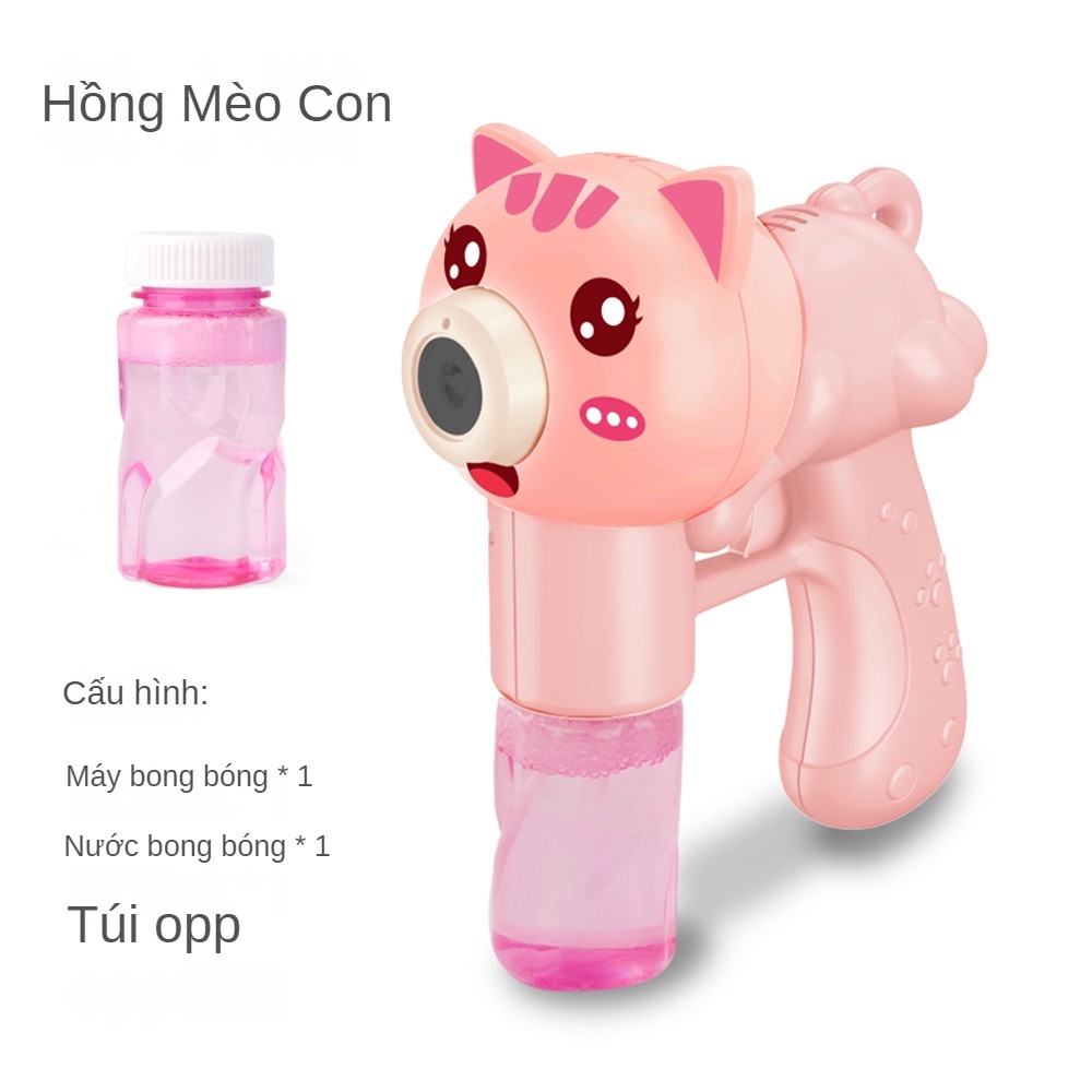 Máy Thổi Bong Bóng Tự Động Có Đèn Và Nhạc Dễ Thương Cho Thú Cưng
