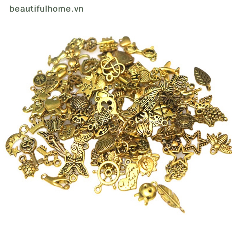 Set 50 Mặt Vòng cổ / Vòng Tay / Trang Sức Bằng Kim Loại Hỗn Hợp DIY