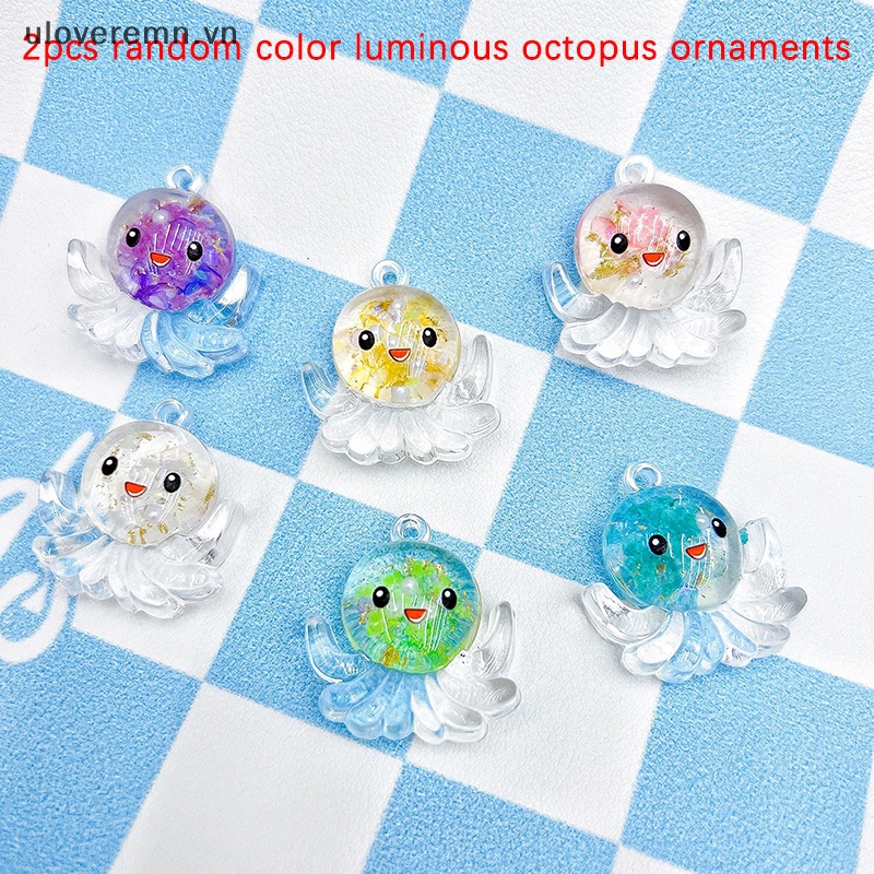 Bộ 2 Tượng Bạch Tuộc Mini Phát Quang Dùng Trang Trí