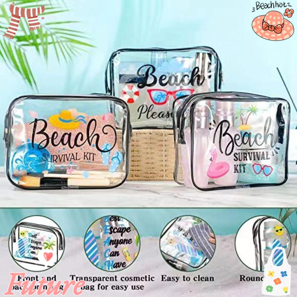 Set 6 Túi Đựng Mỹ Phẩm Trong Suốt Chống Thấm Nước Tiện Dụng