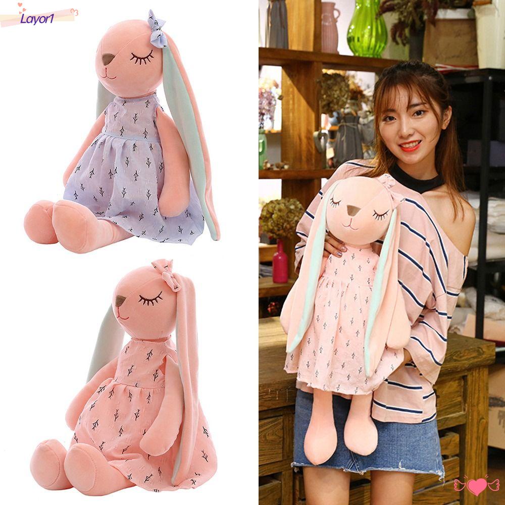 Layor1 Thỏ Nhồi Bông Tai Dài Dễ Thương Chất Lượng Cao Trang Trí Phòng