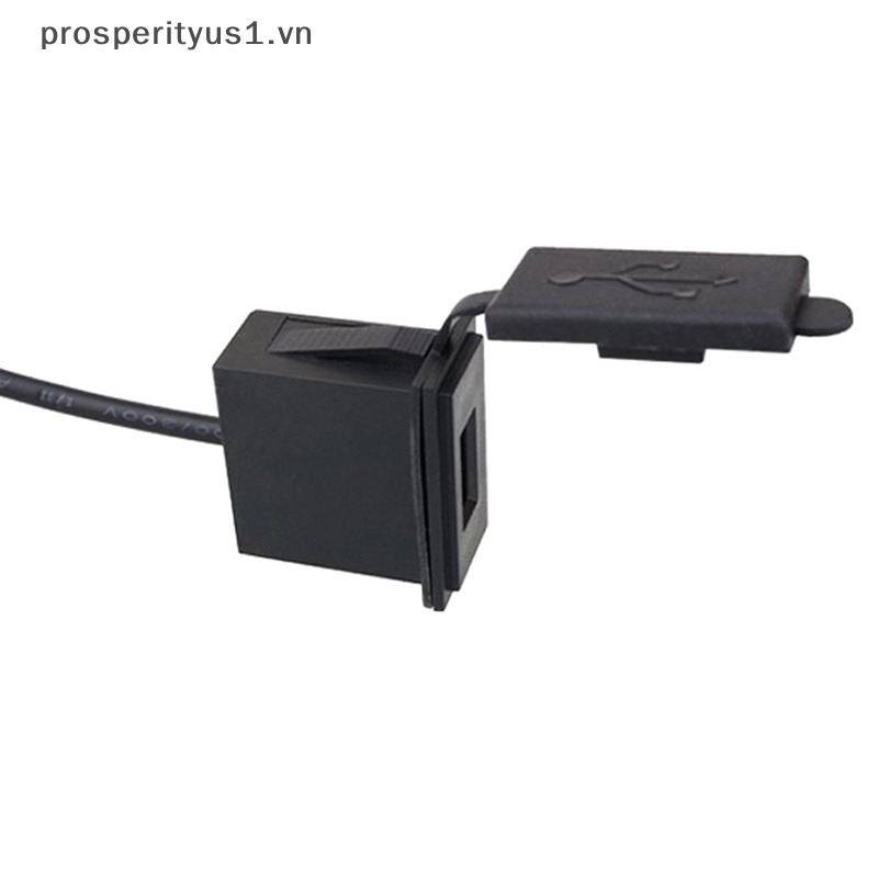 Ổ Cắm Sạc Một Cổng USB 5V 2.4A 12V / 24V prosperityus1 Chuyên Dụng Cho Xe Hơi / Xe Máy