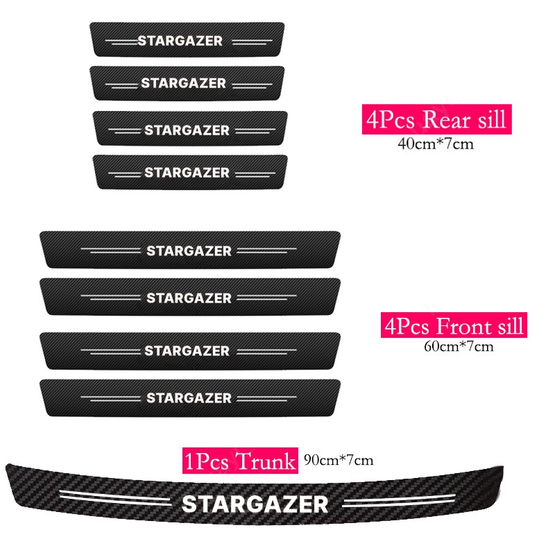 Miếng Dán Cửa Xe Hơi Hyundai Stargazer Bằng Sợi Carbon Chống Trầy Xước