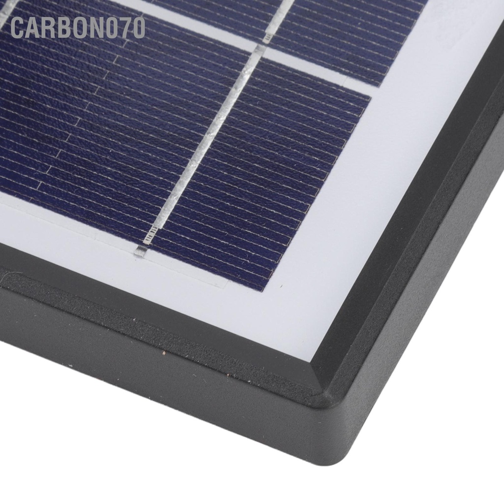 Carbon070 Bảng điều khiển năng lượng mặt trời 6W 6V Đa tinh thể Silicon Bộ sạc di động bền cho đèn điện thoại gia dụng