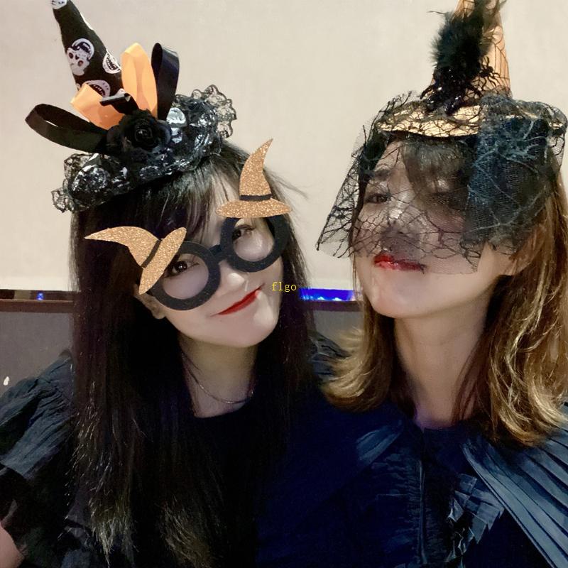 Flgo Băng Đô Mũi Nhọn Mini Hóa Trang Phù Thủy Dịp Halloween