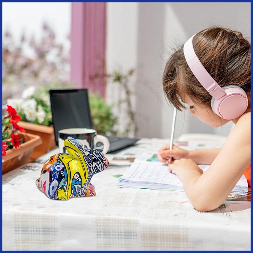 Đồ trang trí Thỏ Bằng Nhựa Resin Dễ Thương Dùng Trang Trí Nhà Cửa