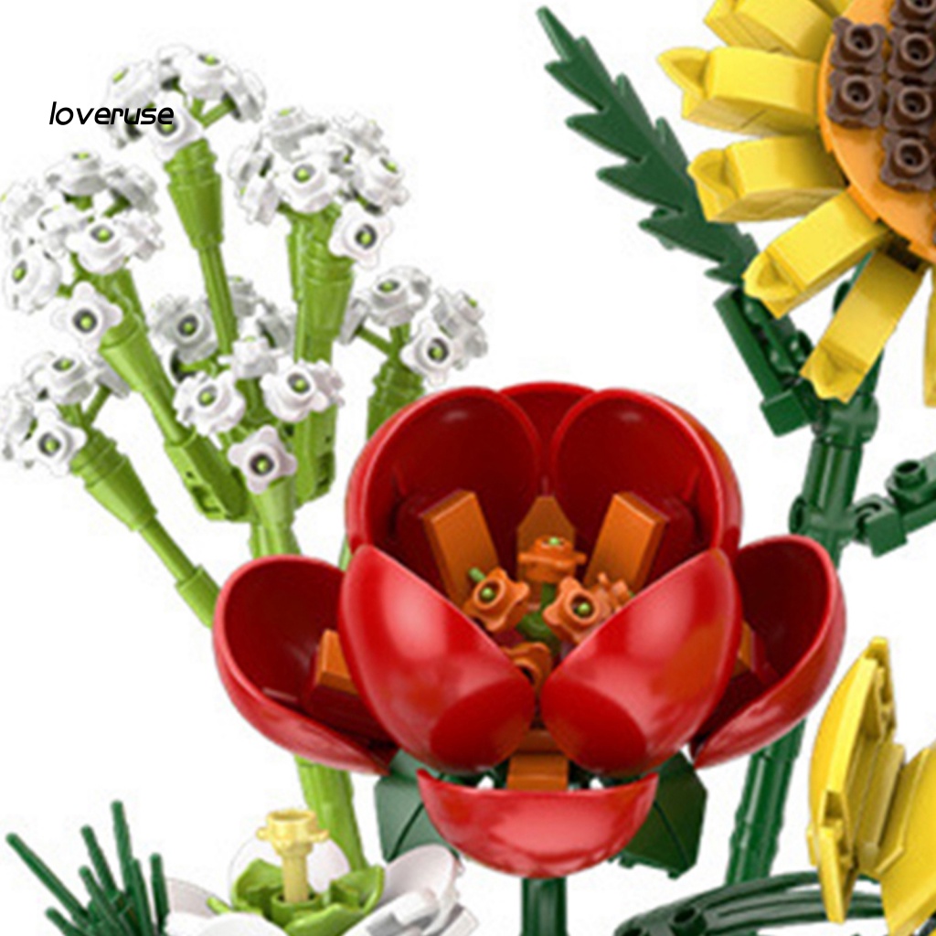 Bộ Đồ Chơi Lắp Ráp Hình Hoa Hồng Không Phai Màu Cho Trẻ Em