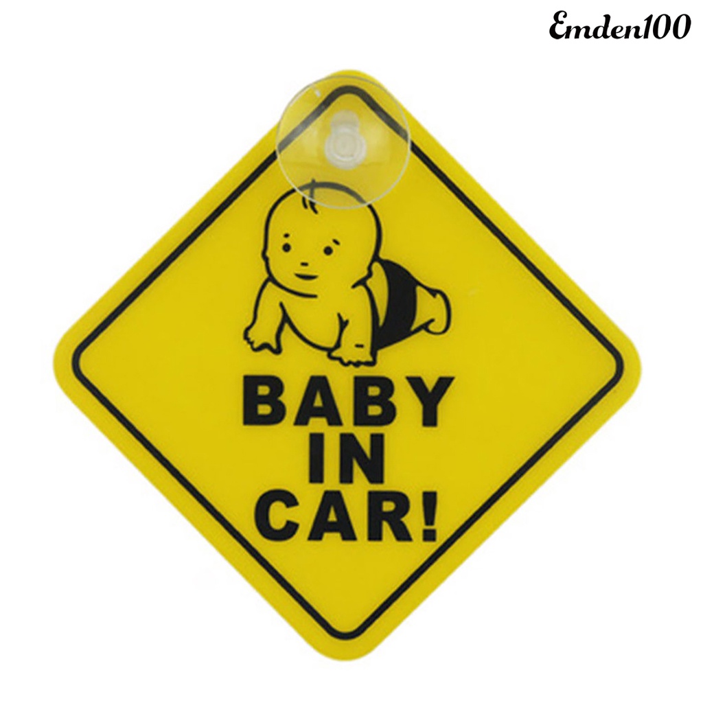Miếng Dán Cảnh Báo Baby on Board Có Giác Hút Chống Nước Cho Xe Hơi