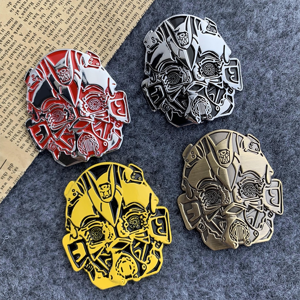 Miếng Dán Kim Loại 3D Hình Transformers Trang Trí Thân Xe Hơi