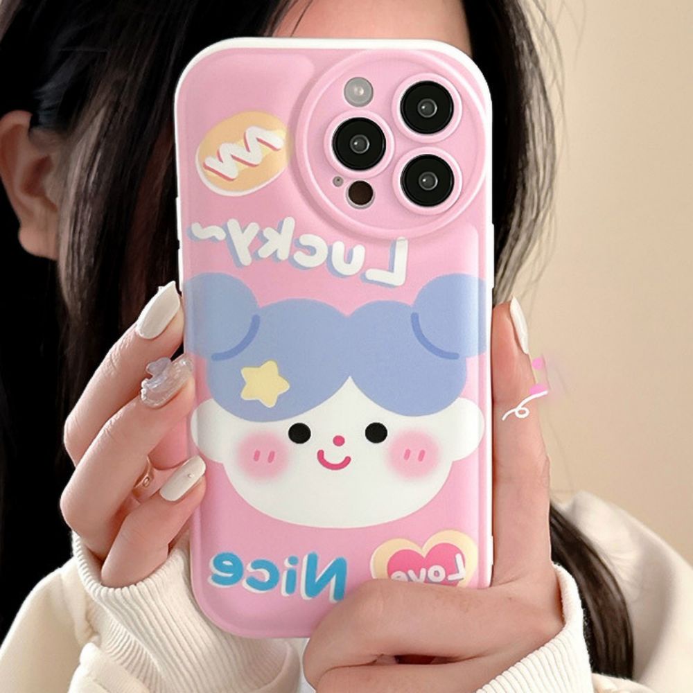 Ốp Điện Thoại TPU Mềm Có Túi Khí Chống Sốc In Hình Bé Gái Dễ Thương Cho IPhone 11 14 13 12 Pro Max