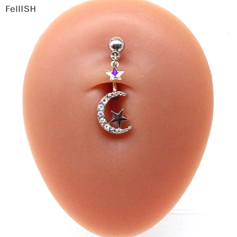 1 Khuyên Rốn Hình Trái Tim / Lá Phong / Mặt Trăng Thời Trang 439br