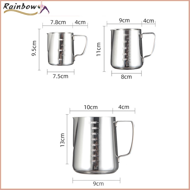 Bình Tạo Bọt Sữa Pha Cappuccino Latte Nghệ Thuật Bằng Inox 304
