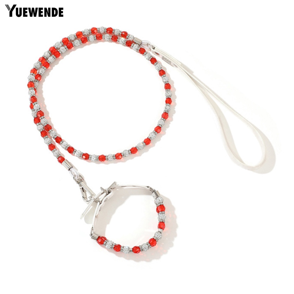 Dây Dắt Thú Cưng Đi Dạo Đính Hạt Nhiều Màu Thời Trang 1.25m