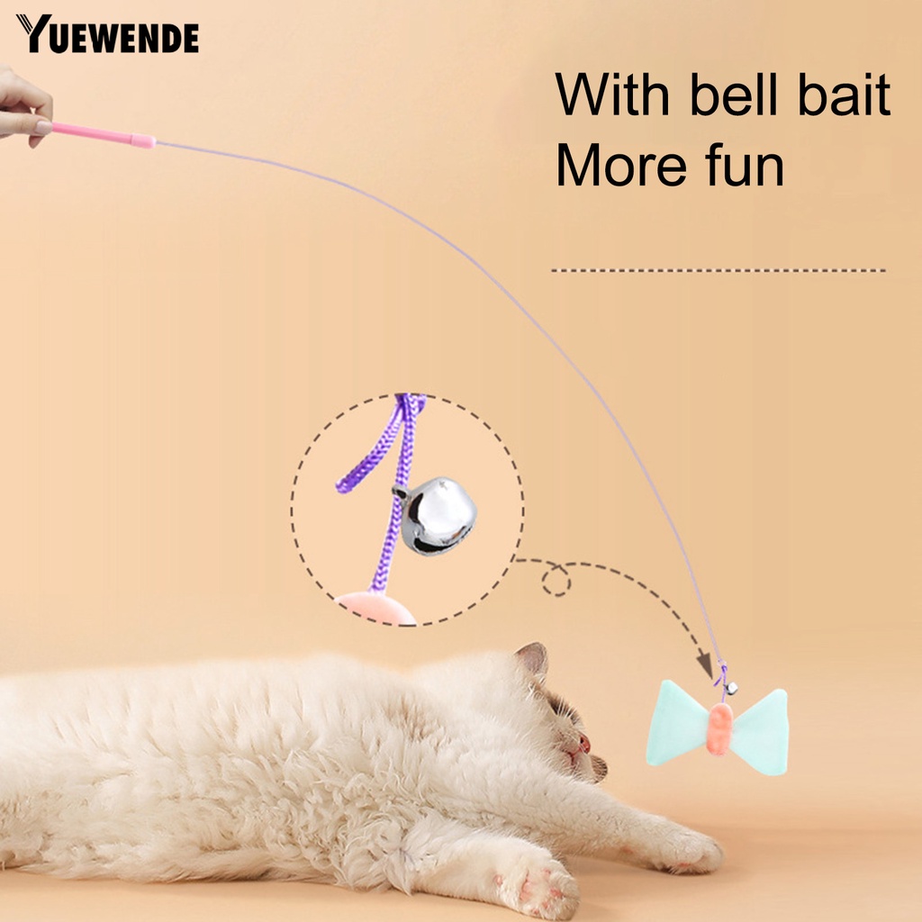 Gậy Trêu Mèo Chống Cắn / Mài Mòn Thoải Mái Với Chuông Và Nơ Trang Trí Vui Nhộn