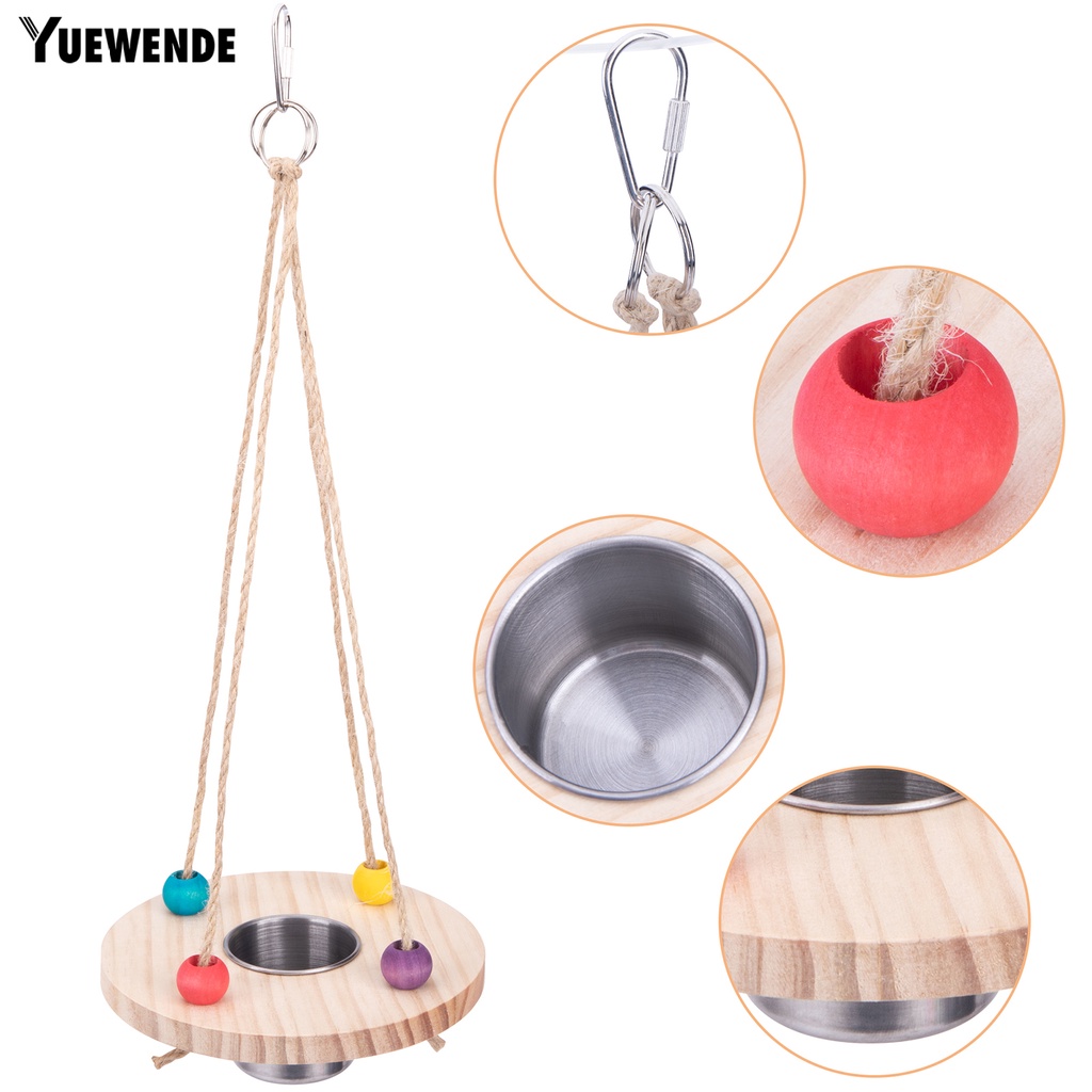 Đĩa Đựng Thức Ăn Bằng Thép Không Gỉ Nhiều Màu Sắc Cho Chim Cảnh