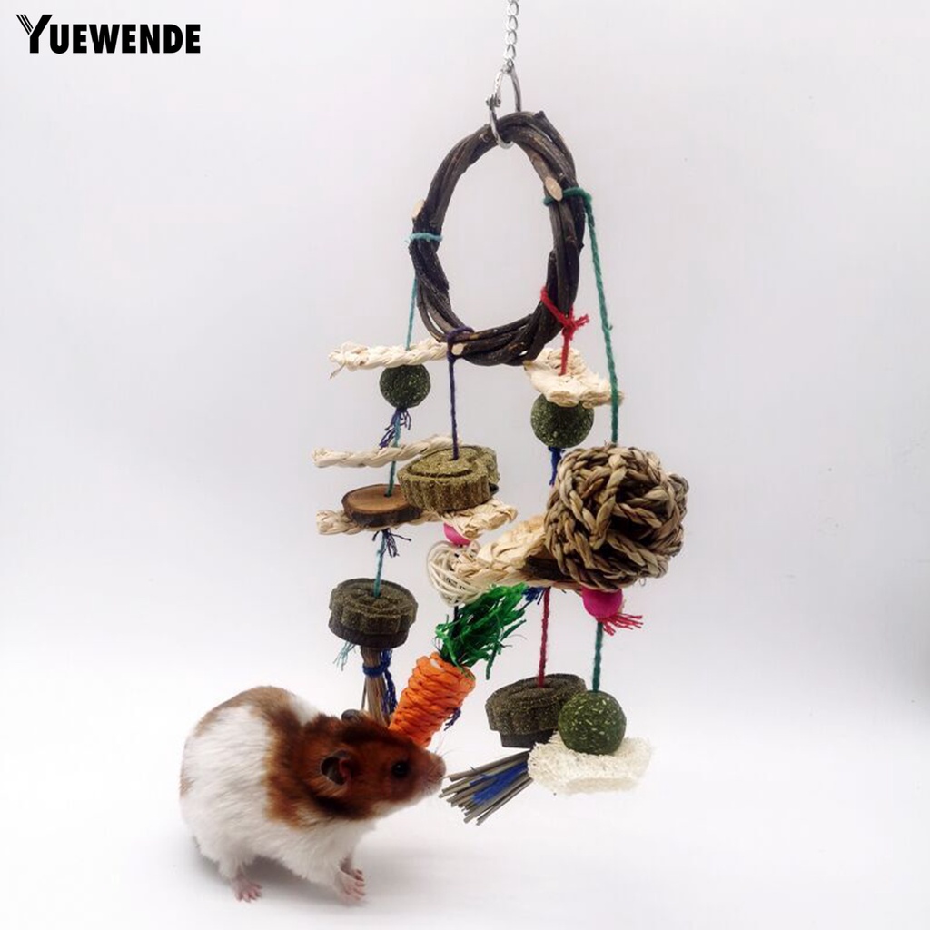 Bánh Đồ Chơi Bằng Gỗ Tự Nhiên Cho Chuột Hamster Nhai