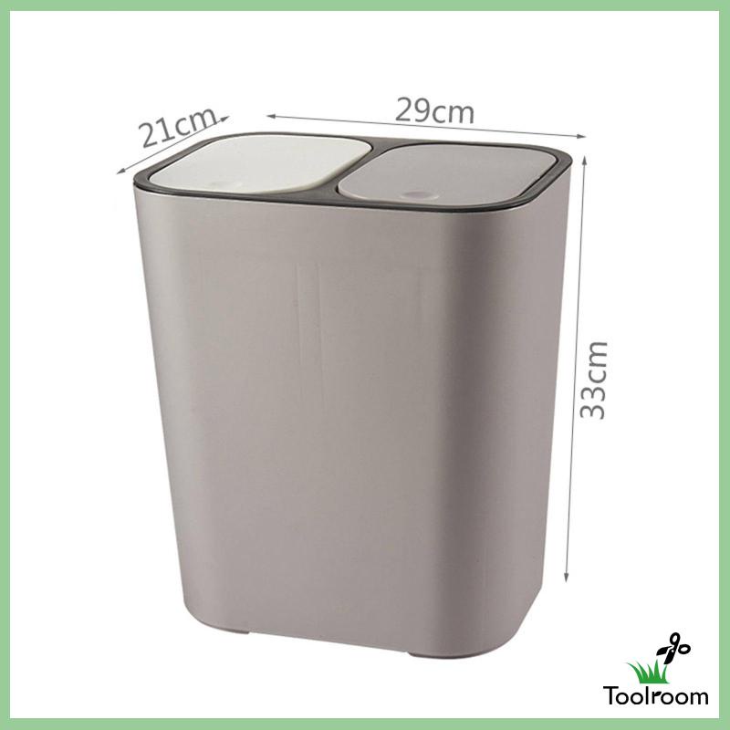 Thùng Rác Tái Sử Dụng Được 15 Lít Và Khô Màu Trắng Cho Nhà Bếp