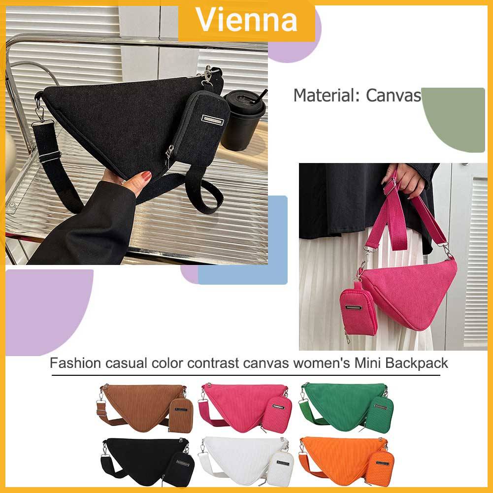 Túi Xách Đeo Chéo Hình Tam Giác Có Khóa Kéo Thời Trang Cho Nữ