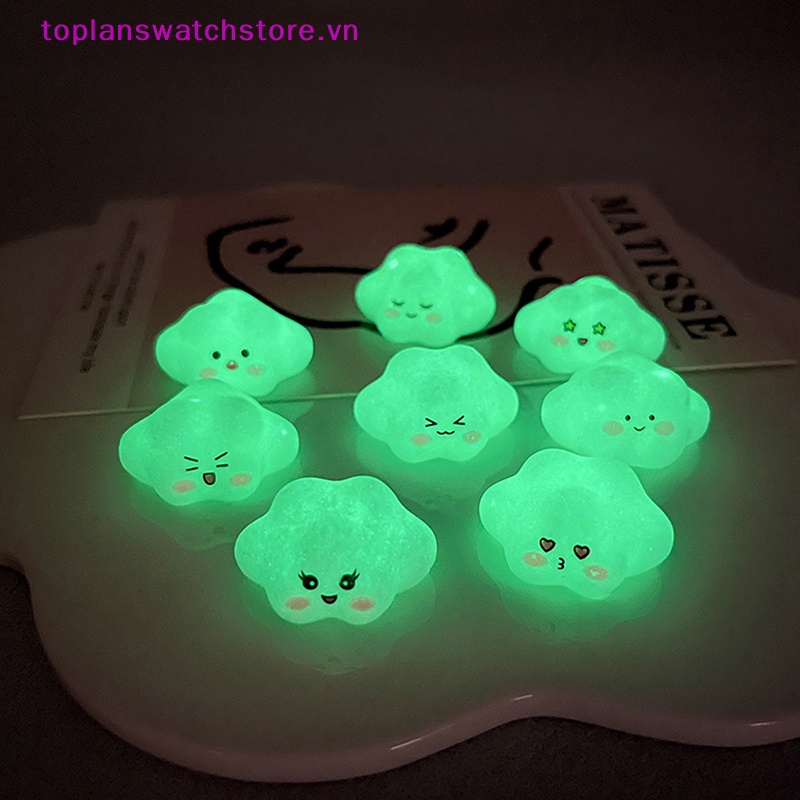 Set 2 Mô Hình Đám Mây Mini Bằng Nhựa Phát Quang Dễ Thương Trang Trí Tiểu Cảnh