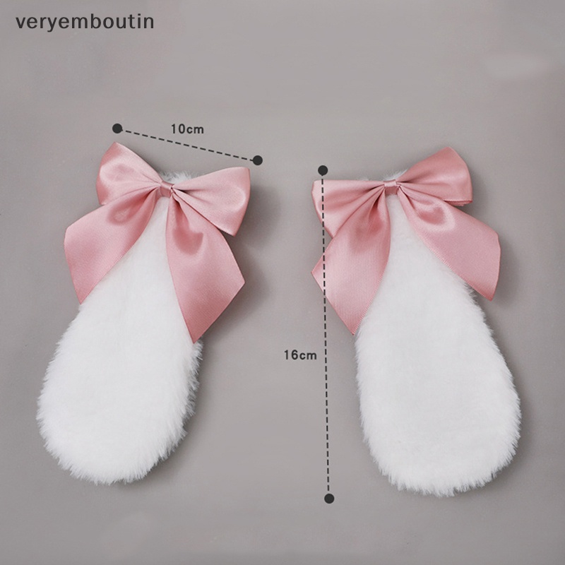 Kẹp Tóc Nơ Tai Thỏ Dễ Thương Phong Cách Lolita