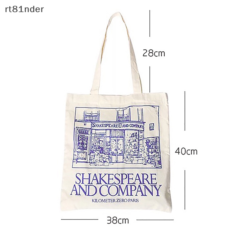 Rt Túi Xách Tay Bằng Vải Cotton In Hình Dành Cho Nữ