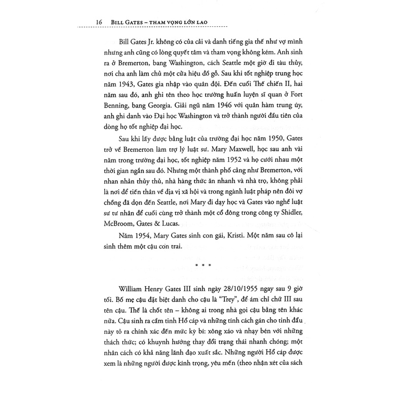 Sách - Bill Gates : Tham Vọng Lớn Lao Và Quá Trình Hình Thành Đế Chế Microsoft