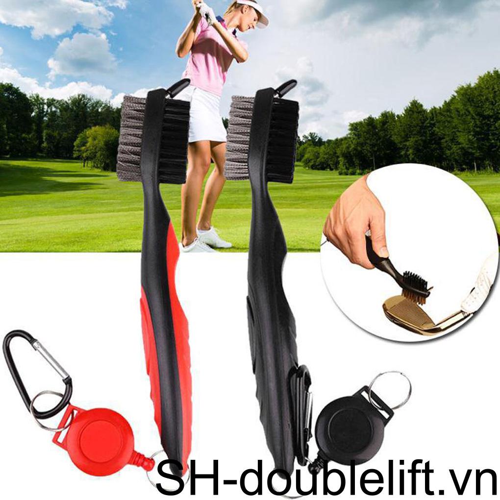 Móc Khóa Thiết Kế Dạng Bàn Chải Đánh Golf Hai Mặt Có Thể Thu Gọn Màu Xanh Lá