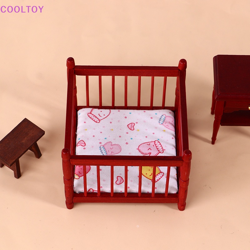 Mô Hình Nôi Em Bé Trang Trí Nhà Búp Bê Tỉ Lệ 1: 12