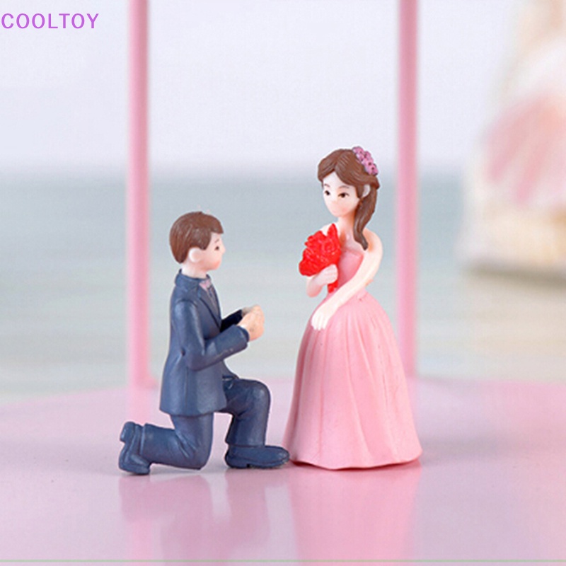 Set 2 Tượng COOLTOY mini Bằng Nhựa resin Trang Trí Tiểu Cảnh / Tiệc Cưới