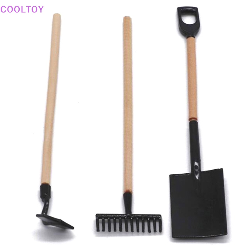 Set 3 Dụng Cụ Làm Vườn Mini Tỉ Lệ 1: 12 Trang Trí Nhà Búp Bê