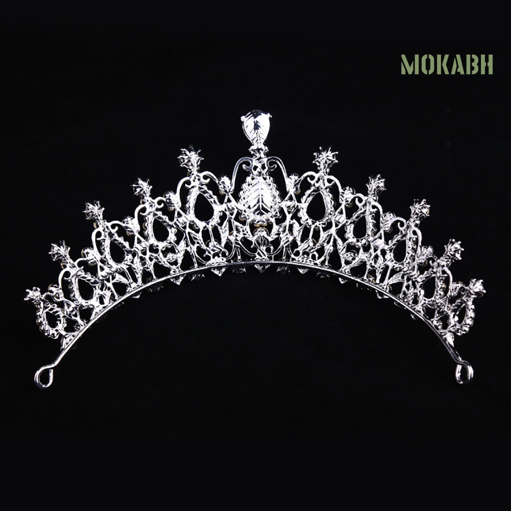 Vương Miện Cài Tóc Đính Đá Lấp Lánh Cho Cô Dâu