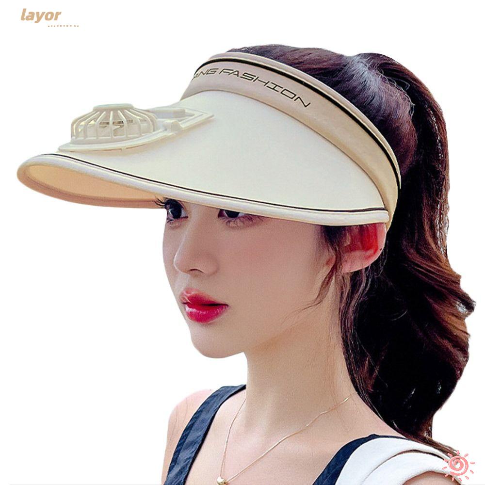 Mũ Chống Nắng Kèm Quạt Tiện Dụng Mang Theo Du Lịch / Cắm Trại